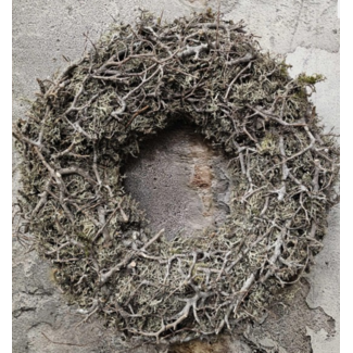 Moss grey white 45cm