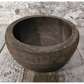 # Wood schaal rond D22.5xH10cm