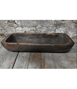 # Houten schaal ovaal 62x26x11cm