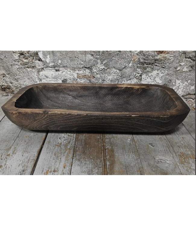 # Houten schaal ovaal 62x26x11cm