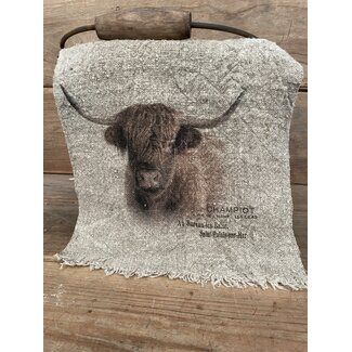 # Gekleurde Shabby doek 30x45cm Hooglander