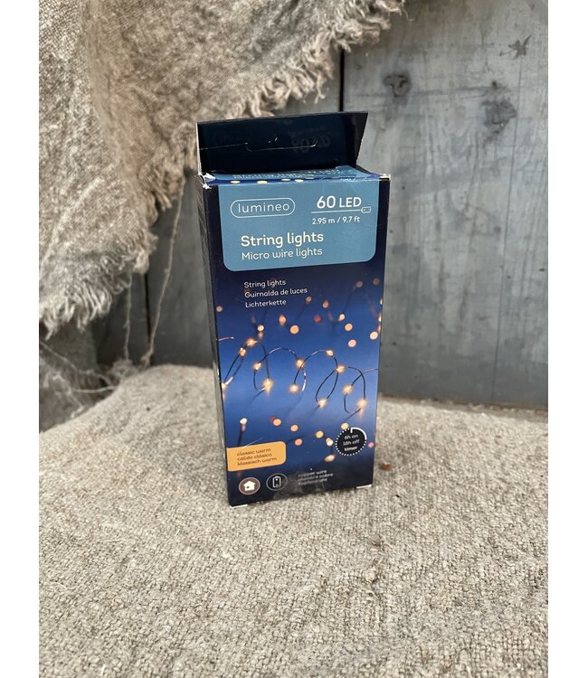 Micro LED stringlights binnen 295cm-60L Klassiek warm