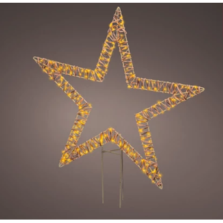 Micro LED stake light wicker steady buiten -  L.1cm W.76cm H.92cm