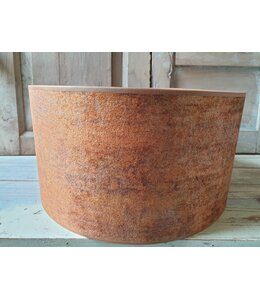 2061 - KKL-  Lampenkap - oranje velours - 35 x 35 x 19 cm