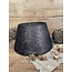 2063 - ES - lampenkap - donkergrijs velours melee - 30onder x 20boven x 18 cm
