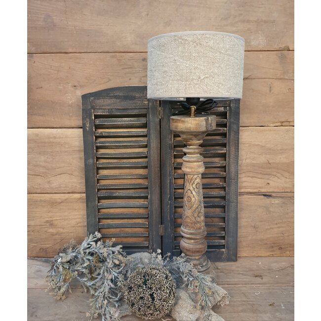 T04 - Shabby - KKL - lampenkap - Shabby - 25 x 25 x 15cm