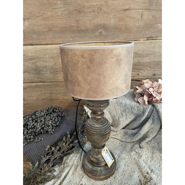 2025 - KKL - lampenkap - bruin croco -  20 x 13 cm - per stuk