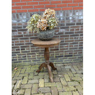 # donkere houten wijntafel S 45 x 45 x 66