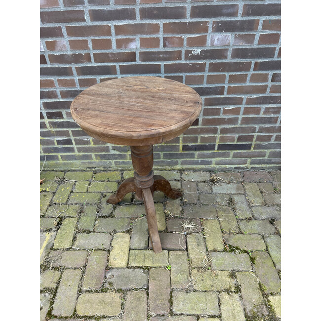 # donkere houten wijntafel S 45 x 45 x 66