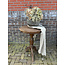 # donkere houten wijntafel M 55 x 55 x 78