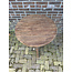 # donkere houten wijntafel M 55 x 55 x 78