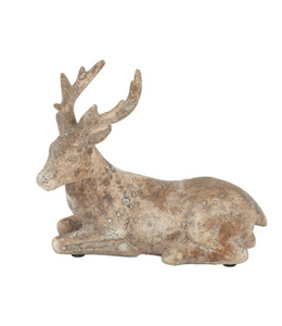 ## wordt niet verzonden Hert liggend Berit L grijs-L20B10,5H17CM