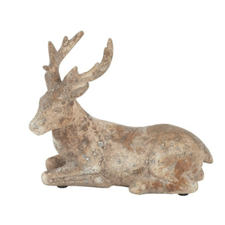 # Hert liggend Berit L grijs-L20B10,5H17CM