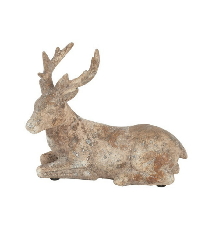## wordt niet verzonden Hert liggend Berit L grijs-L20B10,5H17CM