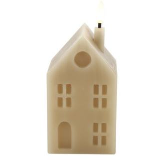 # Huis kaars LED rh Lyon M beige-L6,5B7,5H16CM