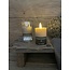Countryfield # Ledkaars - beige/taupe - 5 x 7,5 cm - excl. 2AA batterijen