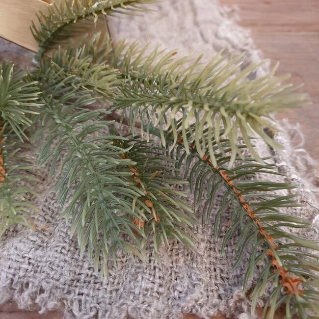 # D555 - Tak dennegroen - kunst - 5x11x36cm