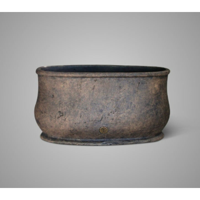 # Planter Oval Tall Edge Brynxz Majestic Brown L 51X20X27