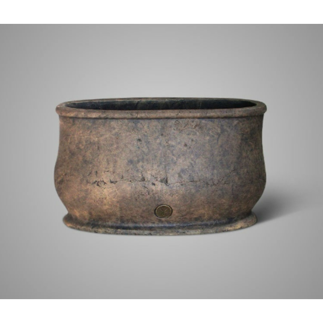 # Planter Oval Tall Edge Brynxz Majestic Brown M 42X20X24