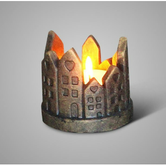 Tealightholder Circle of BRYNXZ House Majestic Brown D.9 H.9