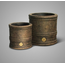 # Planter With Lines Majestic Brown D.17 H.17 - kleinste