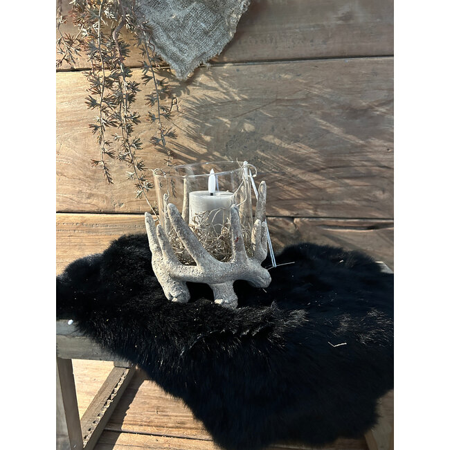 ## wordt niet verzonden - Windlicht gewei Ivory M 15 x 15 x 14