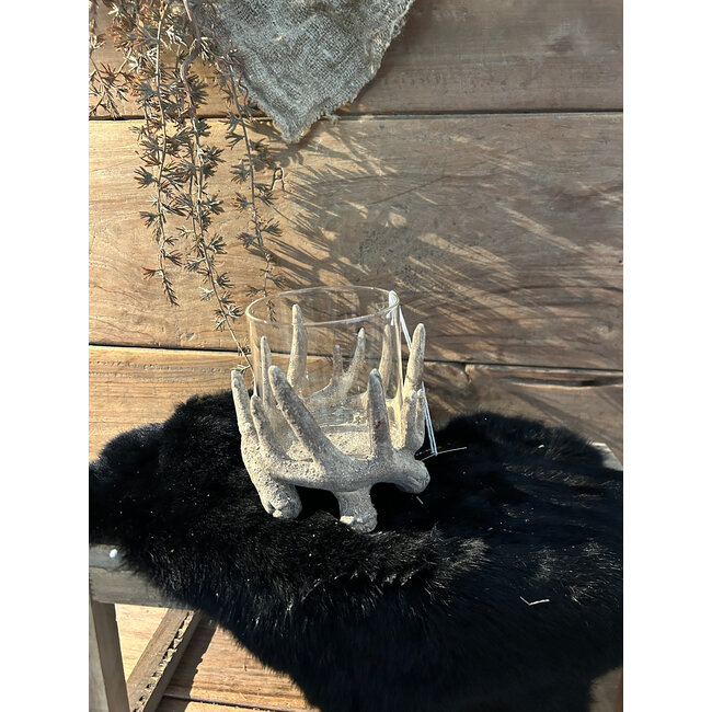 ## wordt niet verzonden - Windlicht gewei Ivory M 15 x 15 x 14