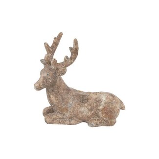 ## wordt niet verzonden - Hert liggend Berit M grijs L14B7H14,5CM