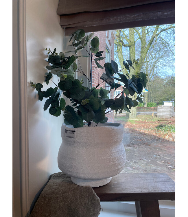 Countryfield Bloempot ro Poppy XL wit-L26B26H21,5CM