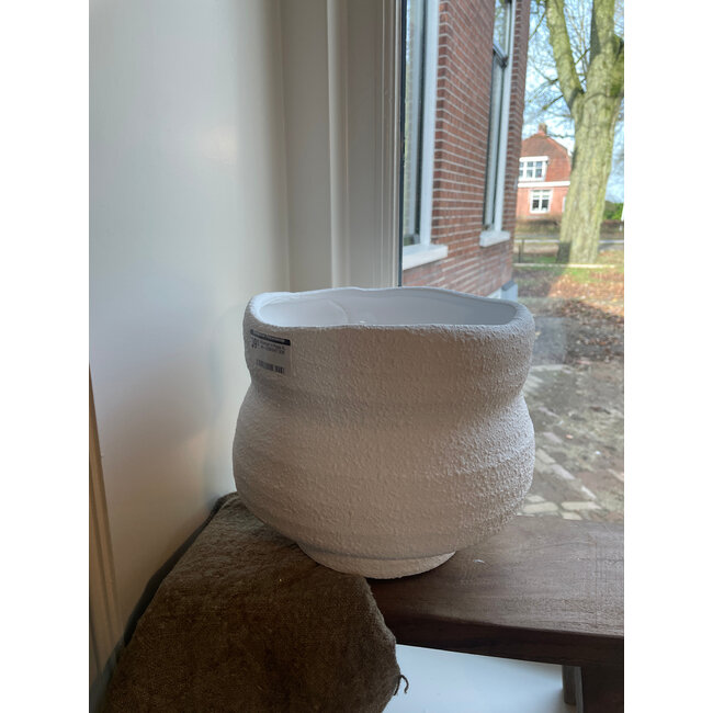 Countryfield Bloempot ro Poppy XL wit-L26B26H21,5CM