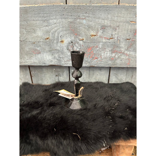 Kaarsenstandaard zwart - 6 x 13 cm