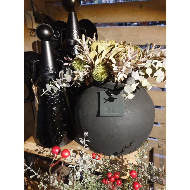 Still 3172 - Zwarte ronde vaas "Kendil" 24 cm - L