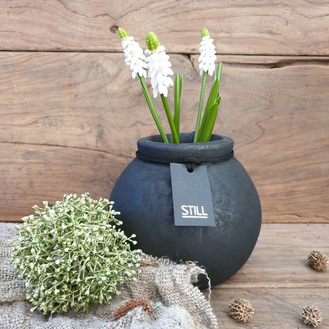 Still 3174 - Zwarte ronde vaas "Kendil" 14 cm - S