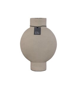 ## Wordt niet verzonden - 46050 - Bol Vase Oval L Taupe