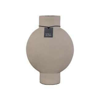 # Wordt niet verzonden - 46050 - Bol Vase Oval L Taupe