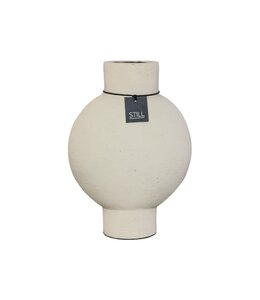 ## wordt niet verzonden - 47050 - Bol Vase Oval L Beige