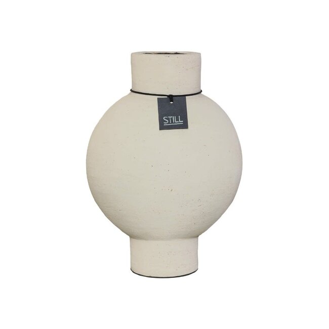 ## wordt niet verzonden - 47050 - Bol Vase Oval L Beige