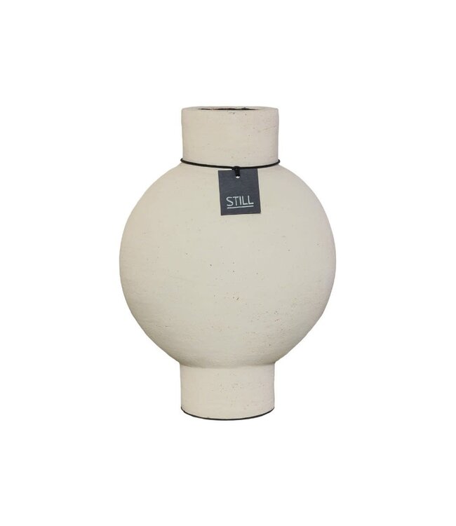 ## wordt niet verzonden - 47050 - Bol Vase Oval L Beige