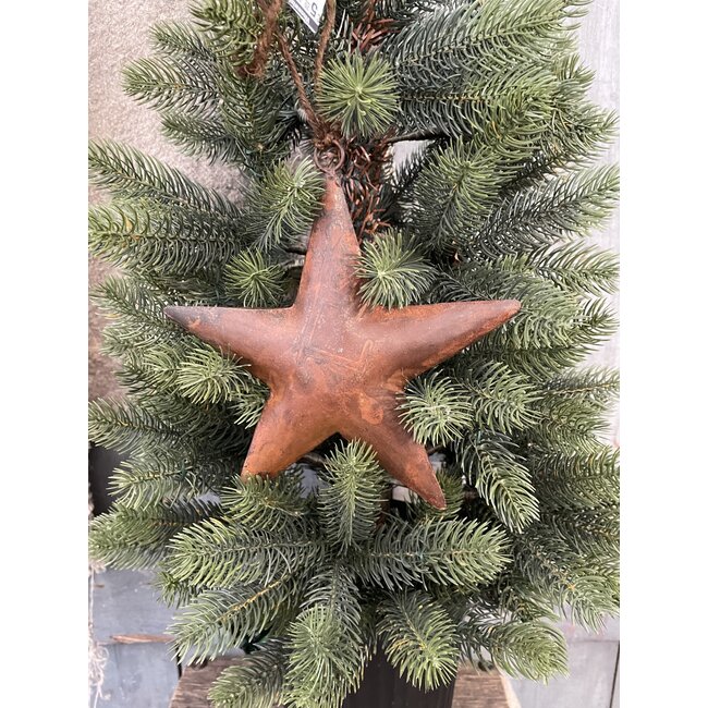# Ster - metaal - roest -  Star rusty L 19x19cm