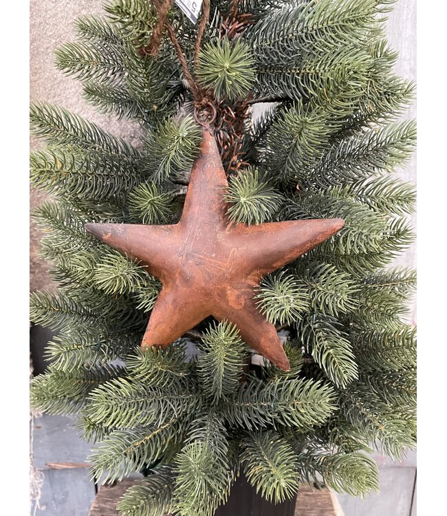 Ster - metaal - roest -  Star rusty L 19x19cm