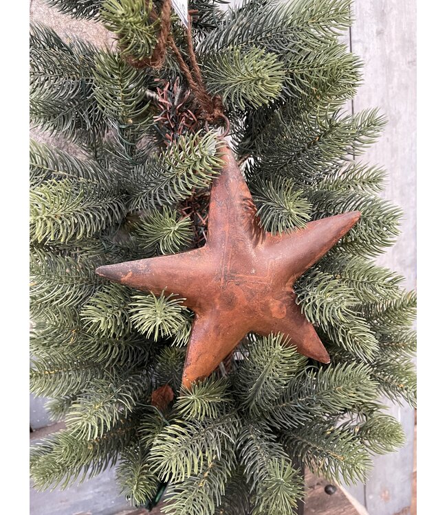 Ster - metaal - roest -  Star rusty L 19x19cm