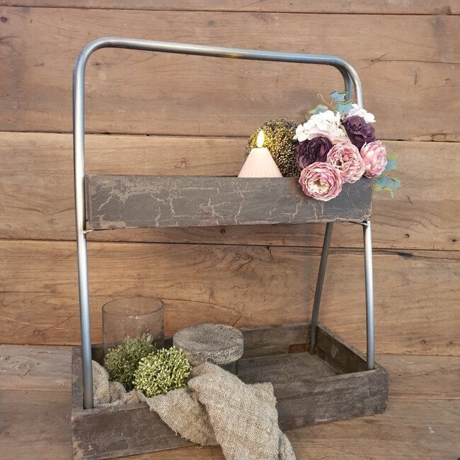 # Etagere - grey finish - 50 x 25 x 60 cm - excl. deco