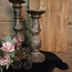 # Kandelaar hout (per stuk) - S - grey finish - 14 x 14 x 25 cm - excl. kaars