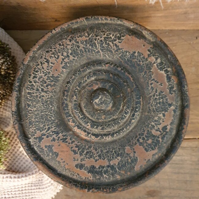 ## wordt niet verzonden - Koektrommel - classic - 21 x 21 x 15 cm - excl. deco - grey finish