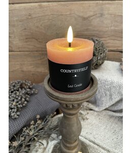 Countryfield @ Stompkaars rustiek Ø7,5CM LED ro Lyon S roze-L7,5B7,5H8CM