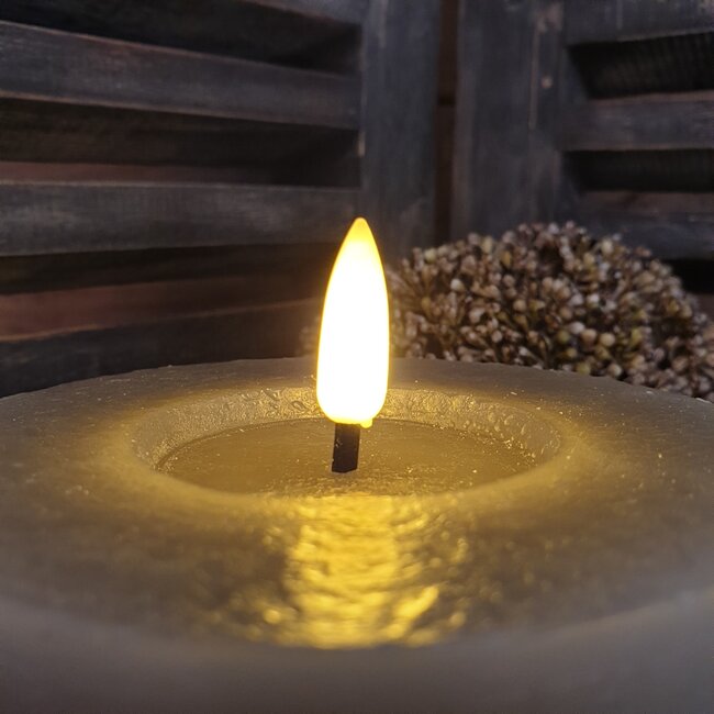 Countryfield Stompkaars rustiek Ø10CM LED ro Lyon M grijs-L10B10H15CM