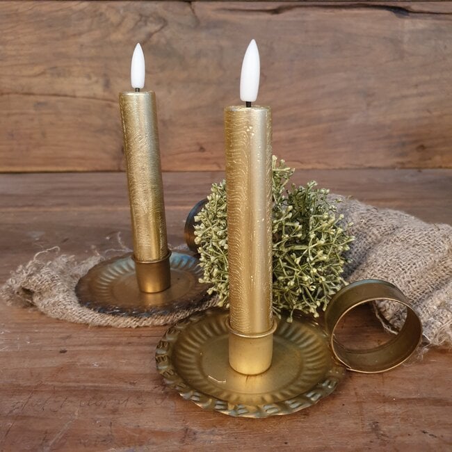 Countryfield Dinerkaars rustiek Ø2,2CM LED ro Lyon S s2 goud-L2B2H15CM