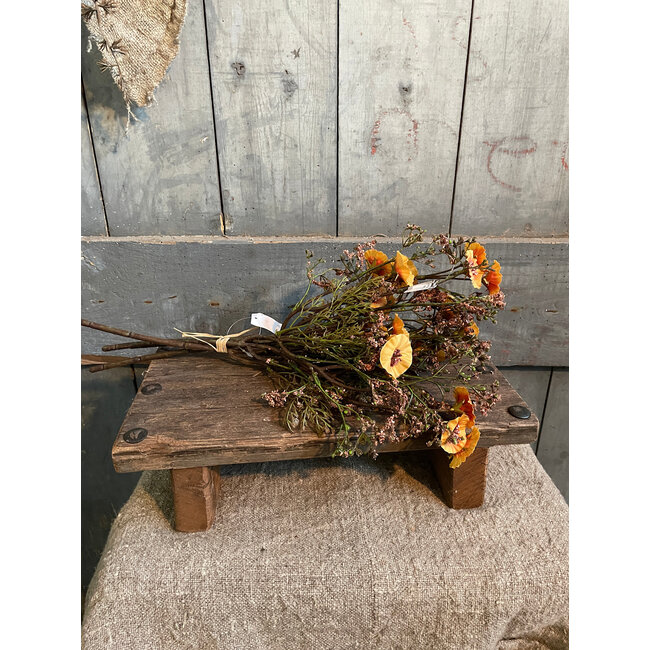 # Kunst bloem "Bundle Cascadias" amber zijde 40cm