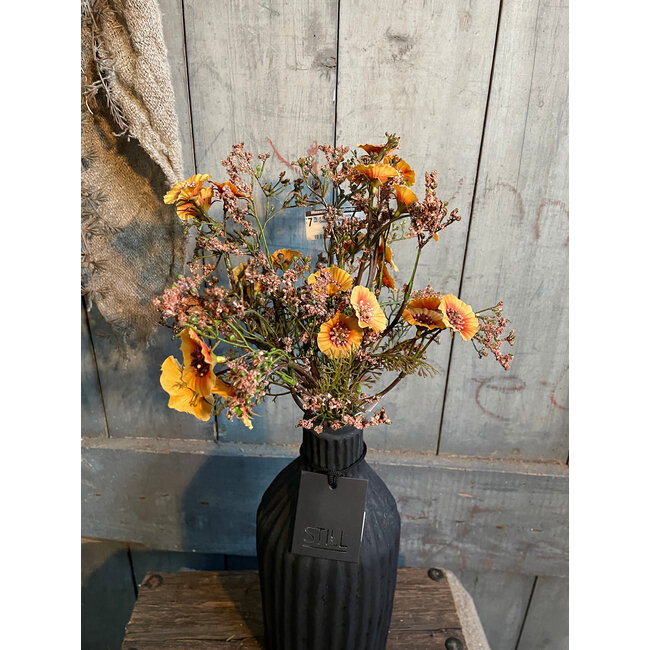 # Kunst bloem "Bundle Cascadias" amber zijde 40cm