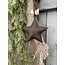 # ster roest aan touw - 12 cm